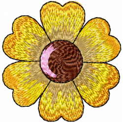 Flowers And Tree Embroidery Design 1